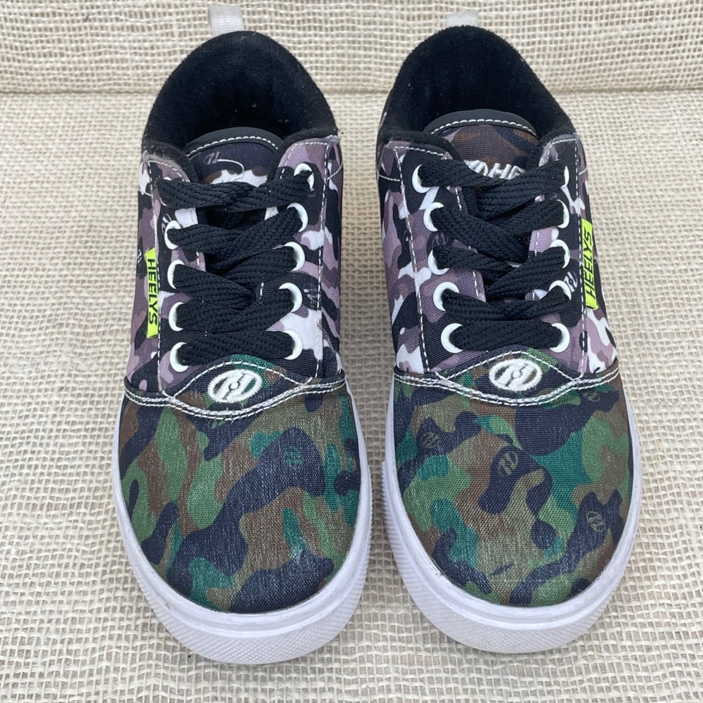 Heelys‎ Pro 20 Prints Camo Skate Shoes Kids Youth 2 Green Purple HE100981 Wheels - Picture 13 of 15